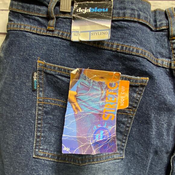 Deja Blue Stretch Denim Blue Jeans Women's PLUS Size 22 NWT Boot Cut Wide Leg - Picture 8 of 8